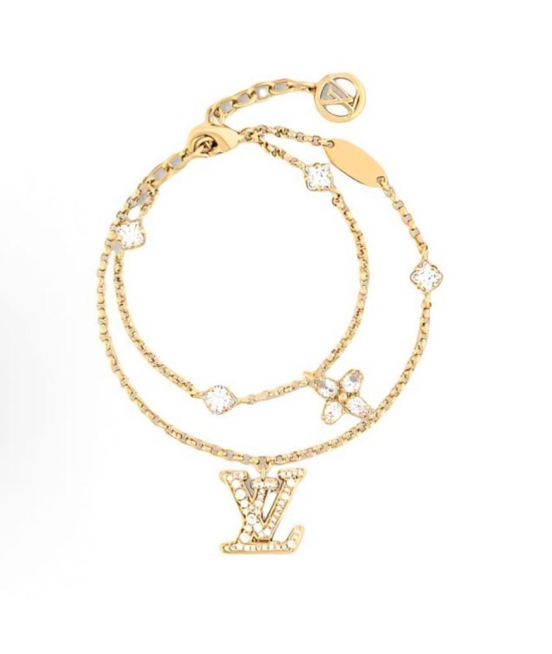 LOUIS VUITTON Золотой металлический браслет, фото 5