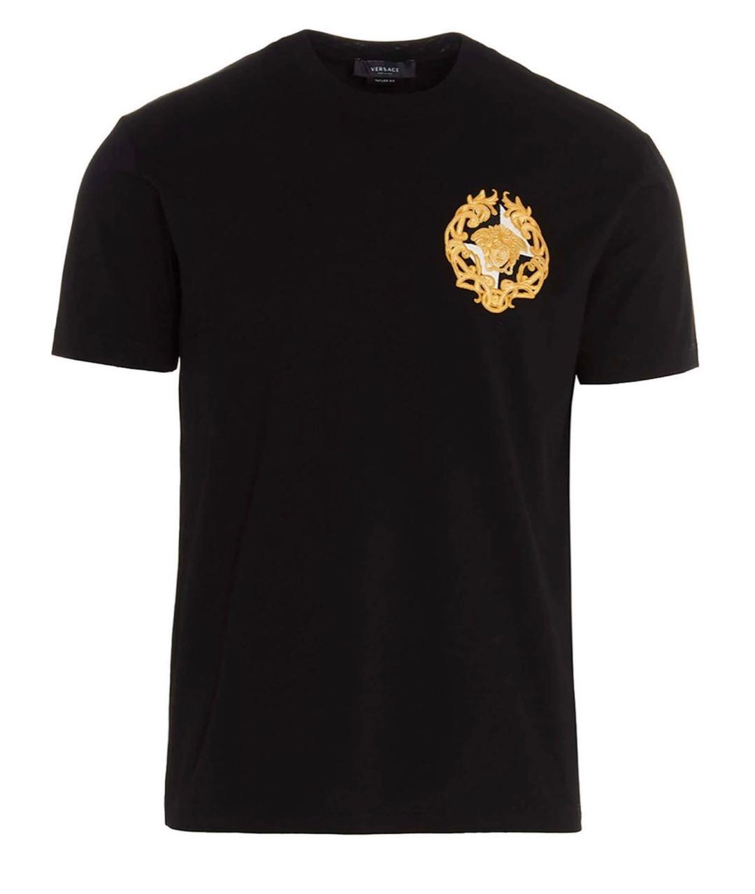 VERSACE Черная хлопковая футболка, фото 1