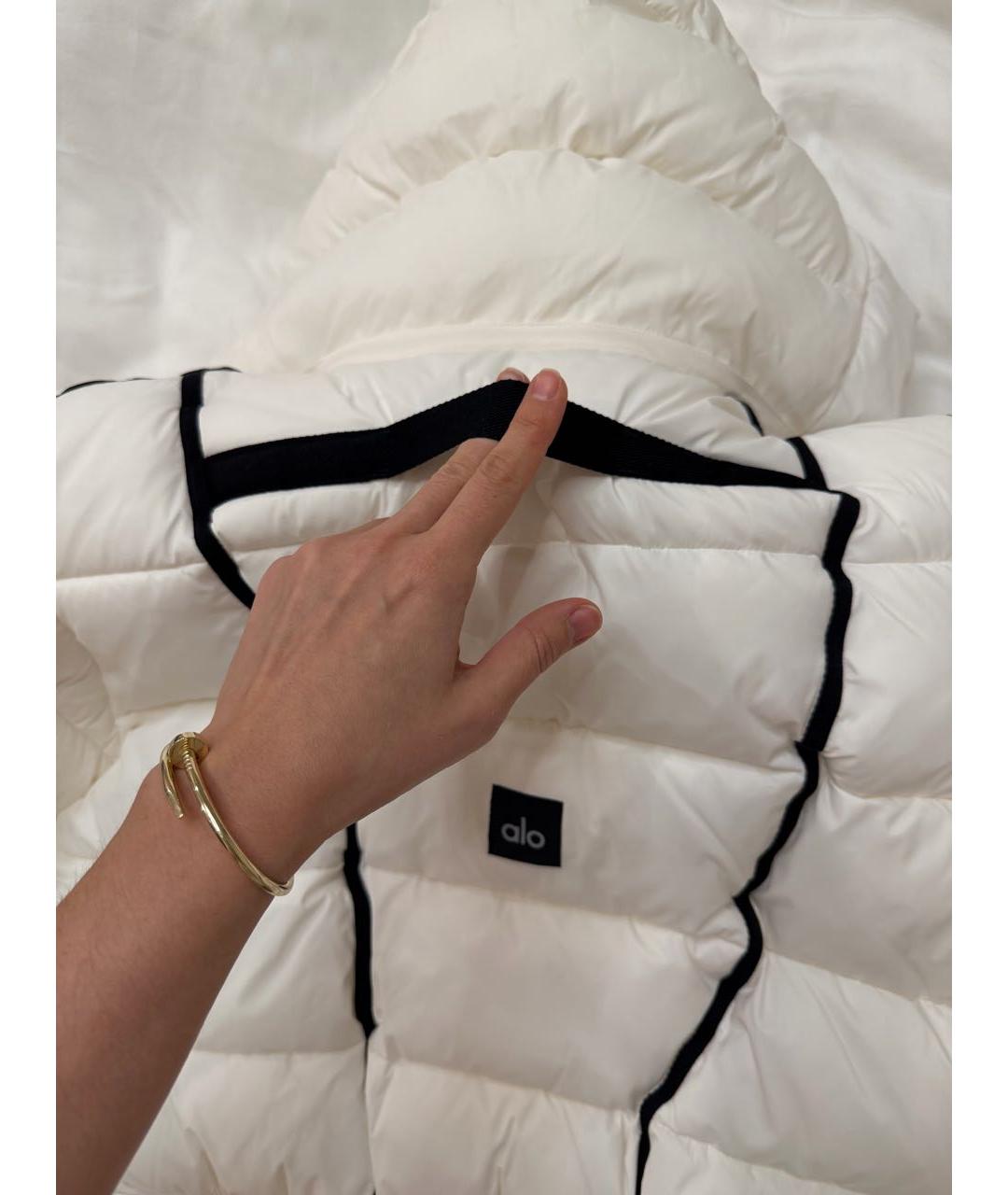 ALO YOGA Белая полиэстеровая куртка, фото 3