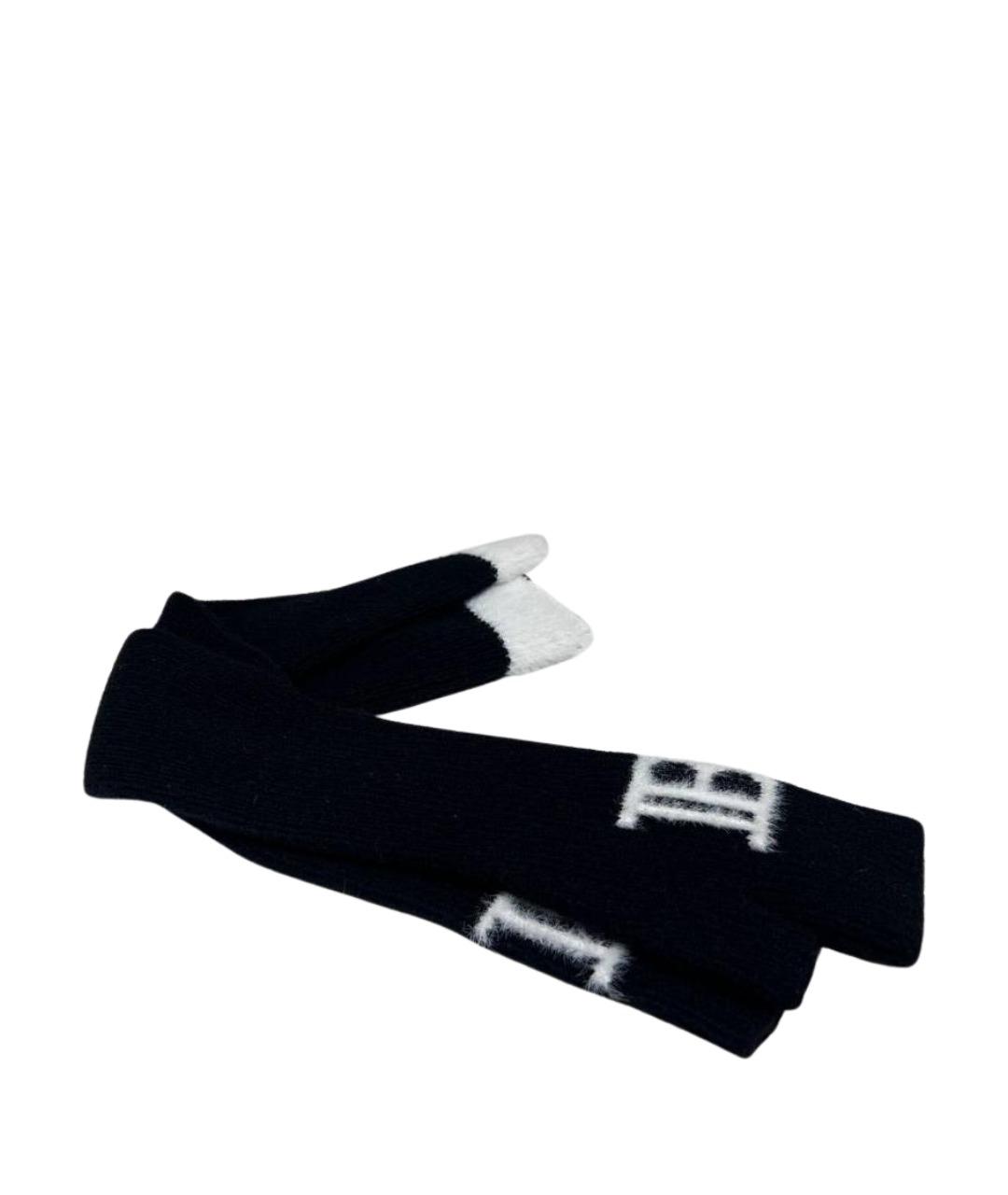 BALMAIN Черные шерстяные митенки, фото 1