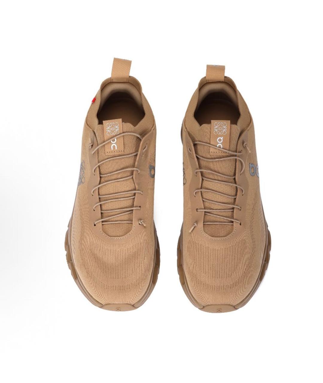 LOEWE Бежевые текстильные кроссовки, фото 2