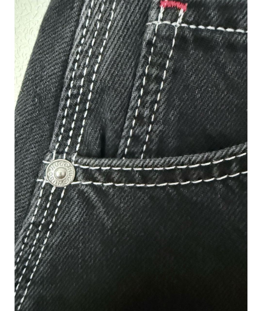 HUGO BOSS Мульти хлопко-эластановая юбка мини, фото 3