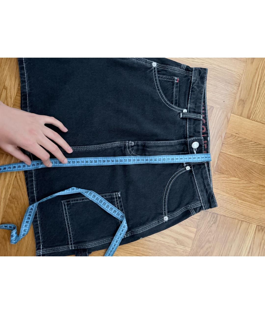 HUGO BOSS Мульти хлопко-эластановая юбка мини, фото 5