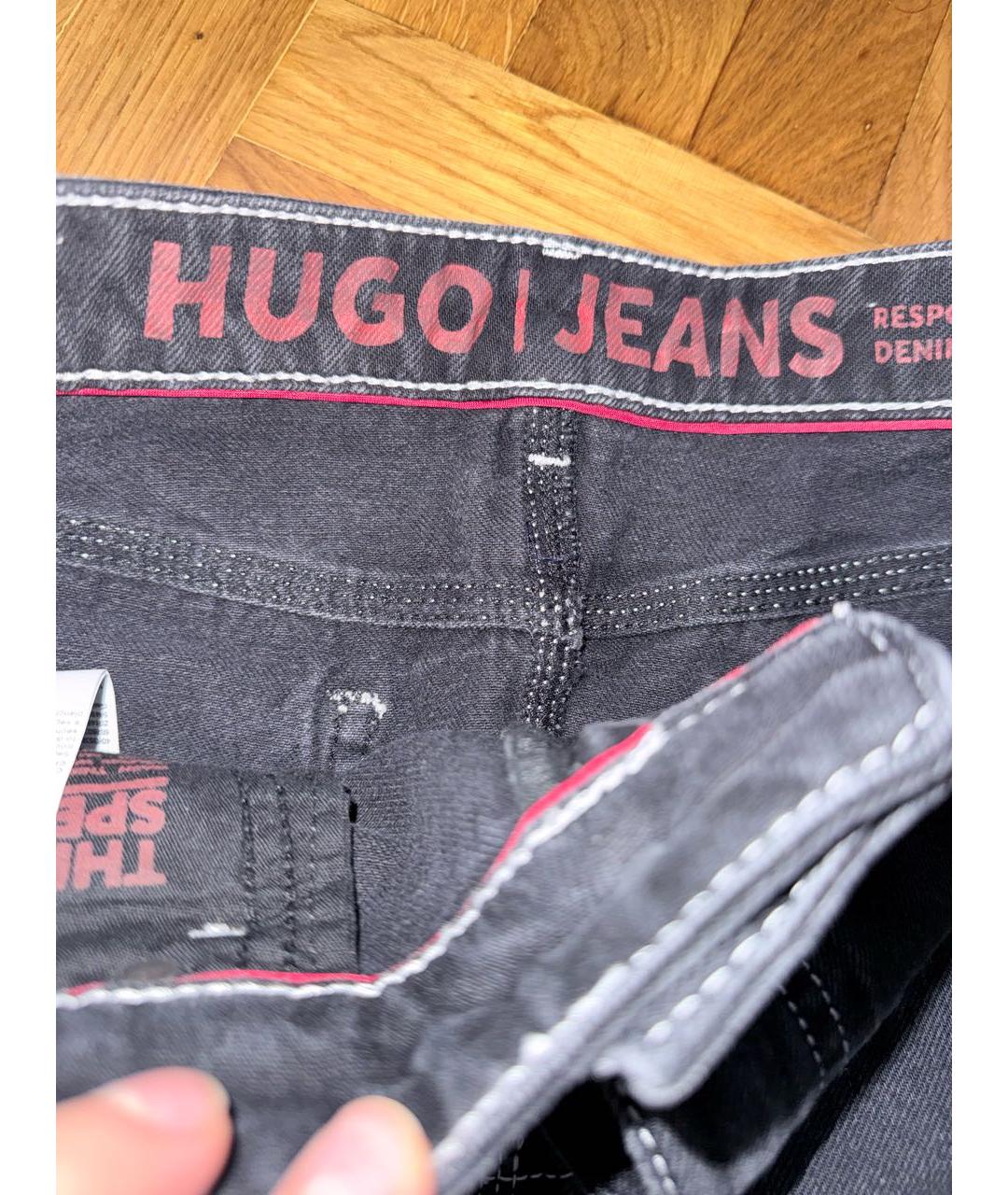 HUGO BOSS Мульти хлопко-эластановая юбка мини, фото 7