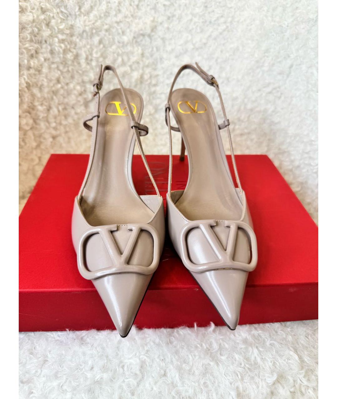 VALENTINO Бежевые кожаные туфли, фото 2