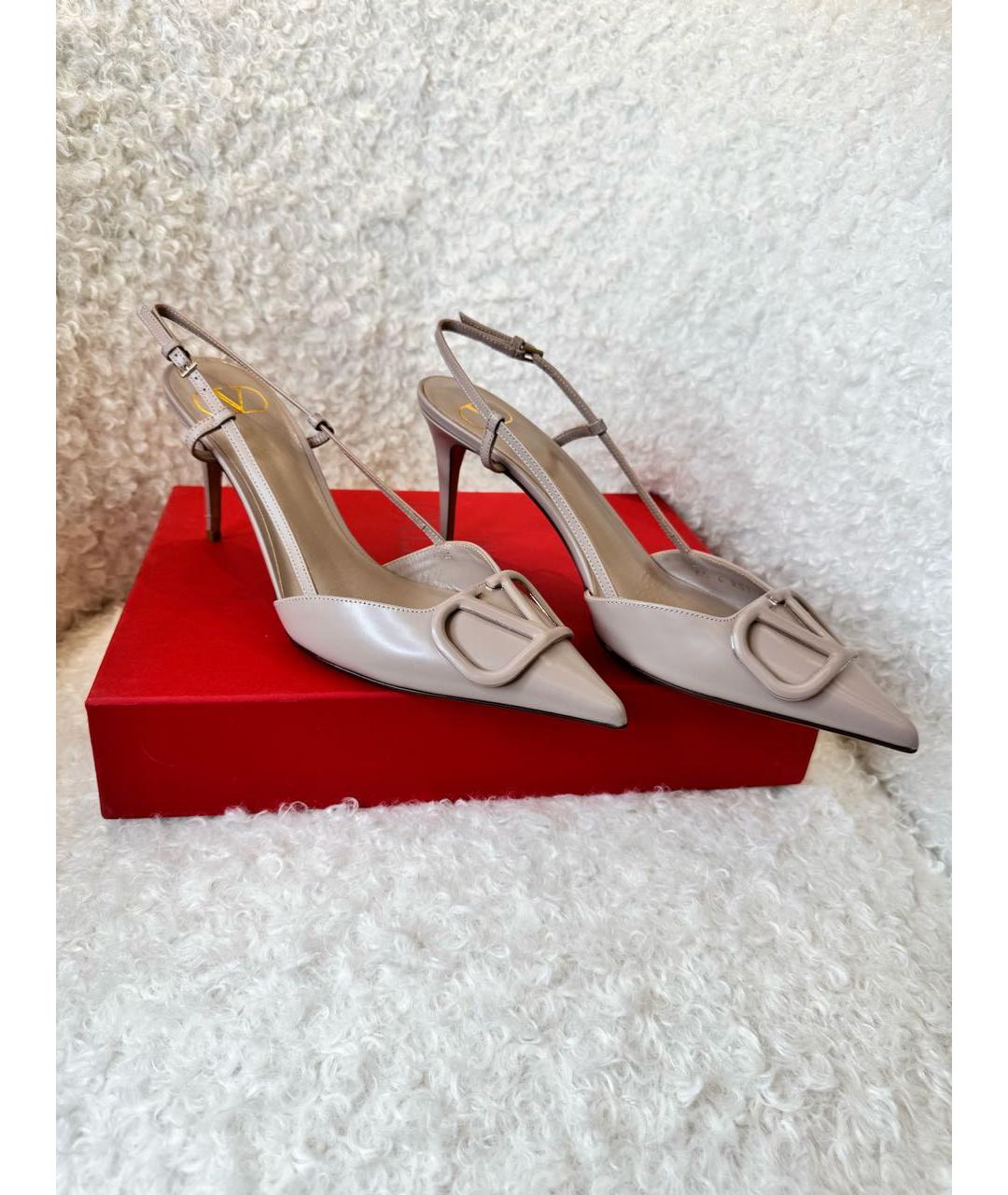 VALENTINO Бежевые кожаные туфли, фото 5