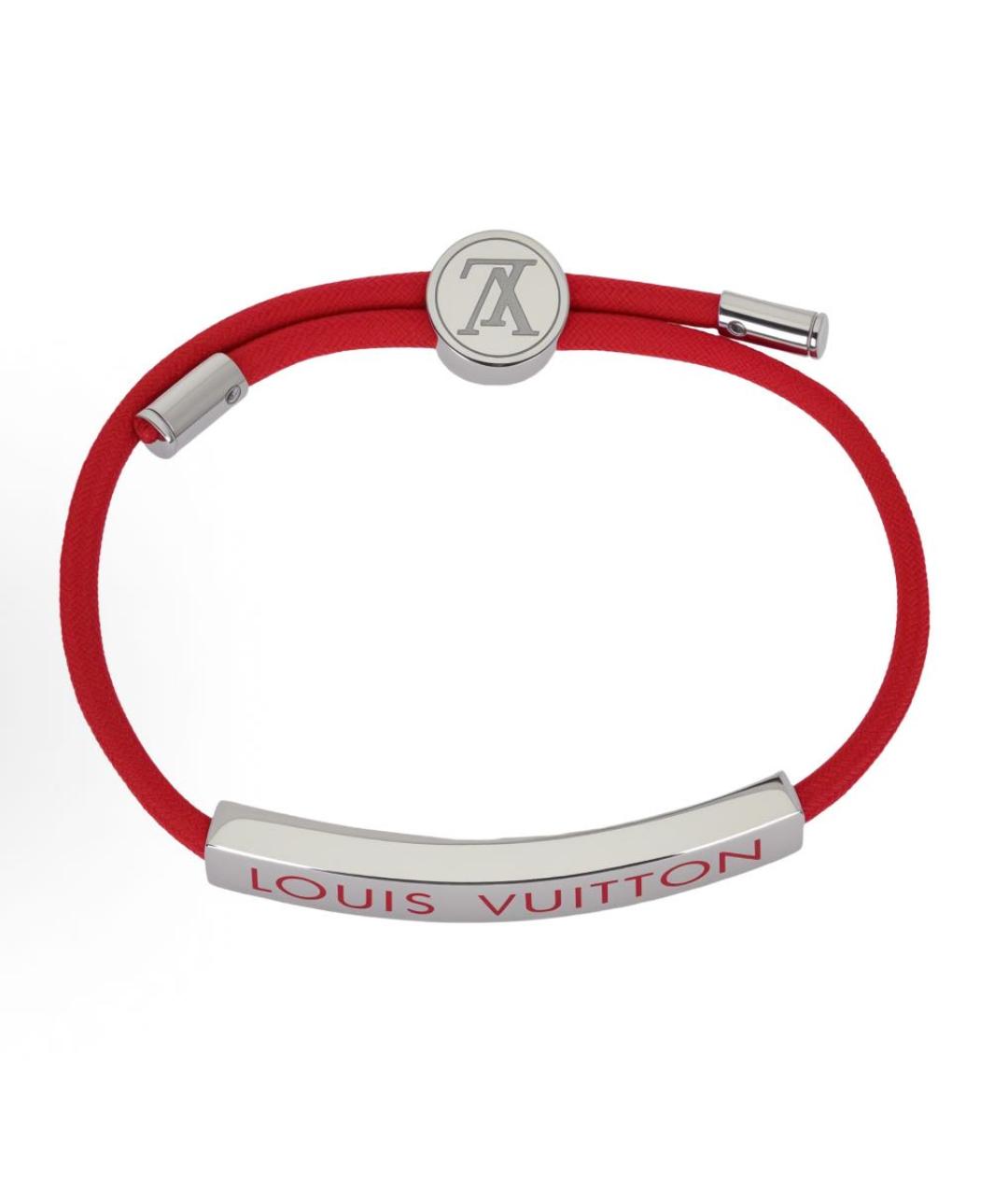 LOUIS VUITTON Красный металлический браслет, фото 4