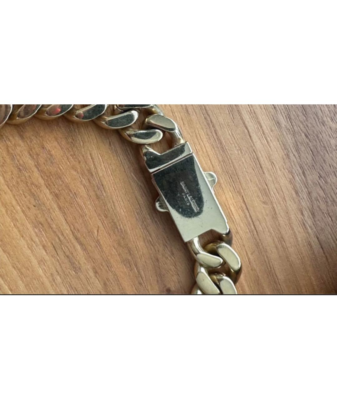 SAINT LAURENT Золотое металлическое колье, фото 4