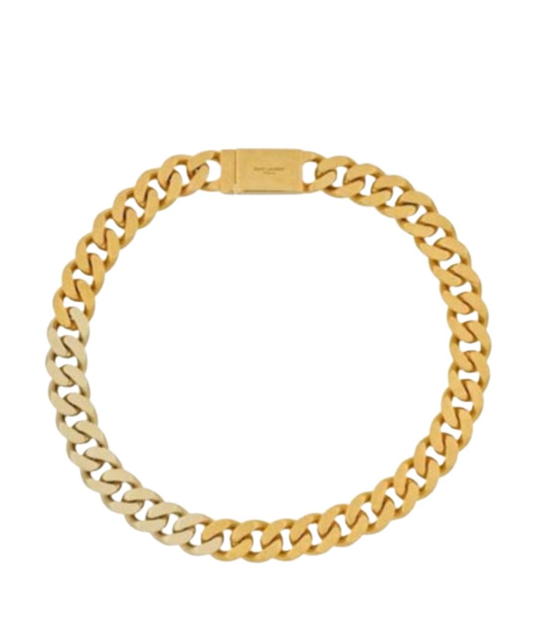 SAINT LAURENT Золотое металлическое колье, фото 1