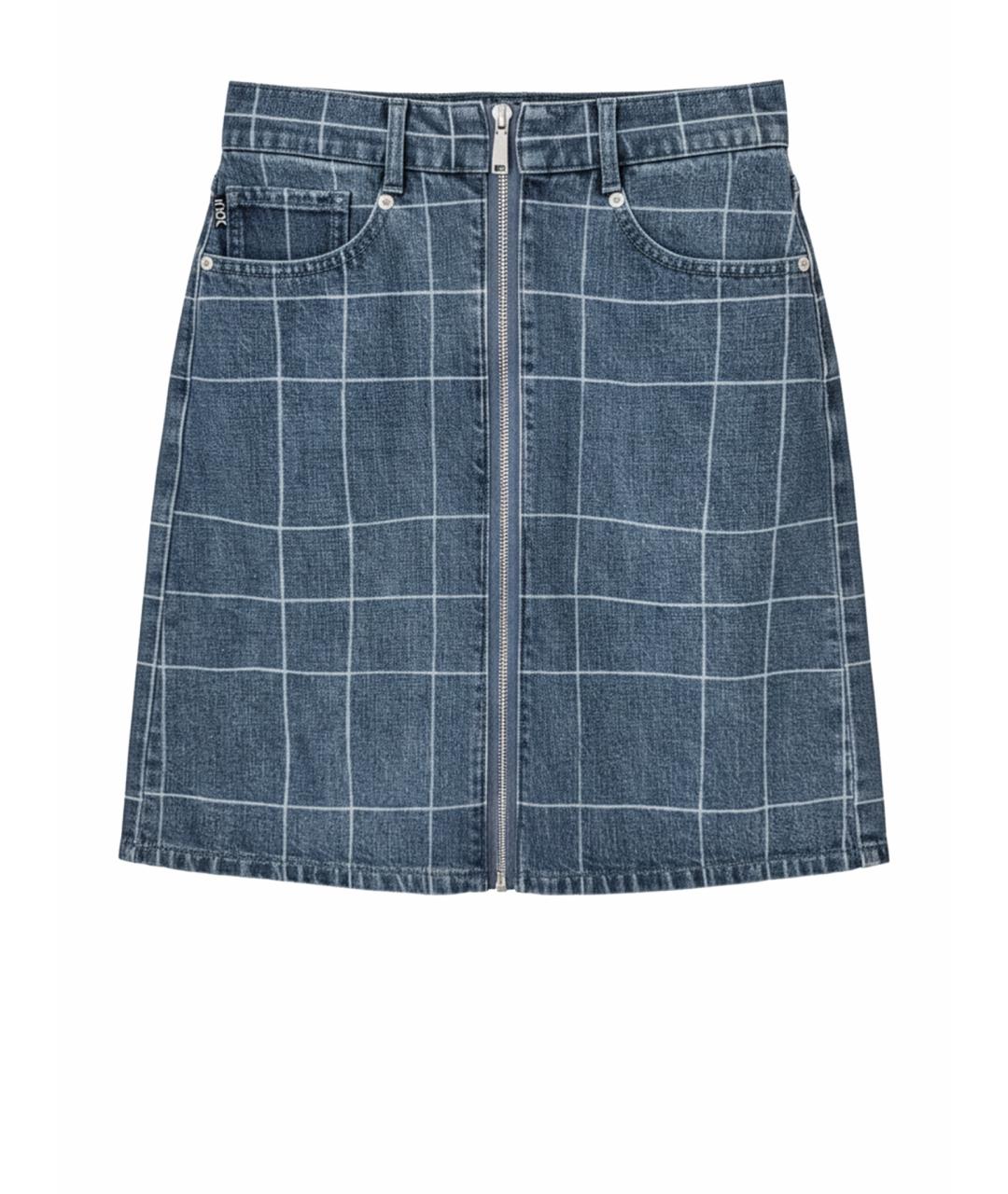 HUGO BOSS Синяя хлопковая юбка мини, фото 9