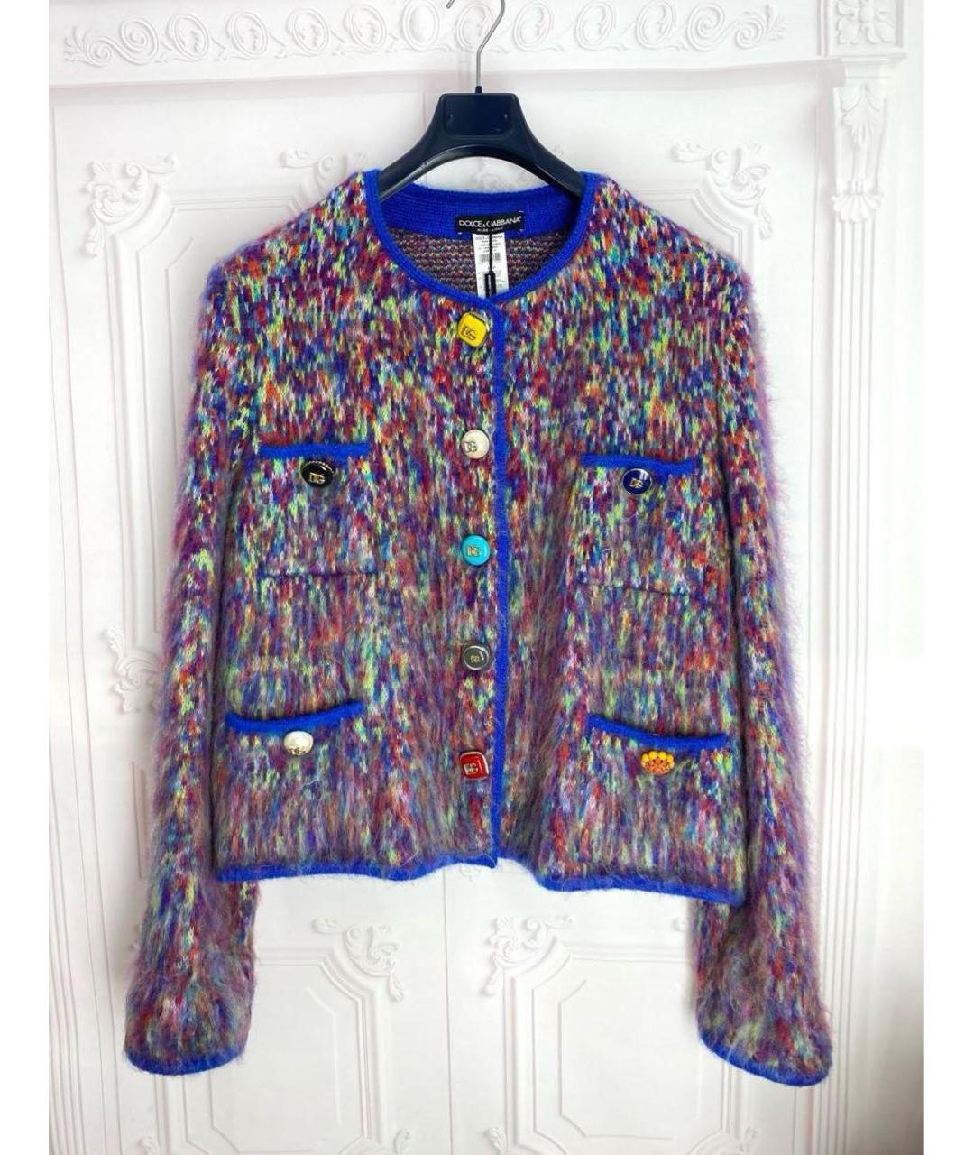 DOLCE&GABBANA Мульти шерстяной кардиган, фото 7