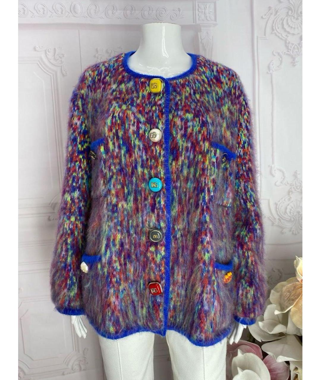 DOLCE&GABBANA Мульти шерстяной кардиган, фото 6