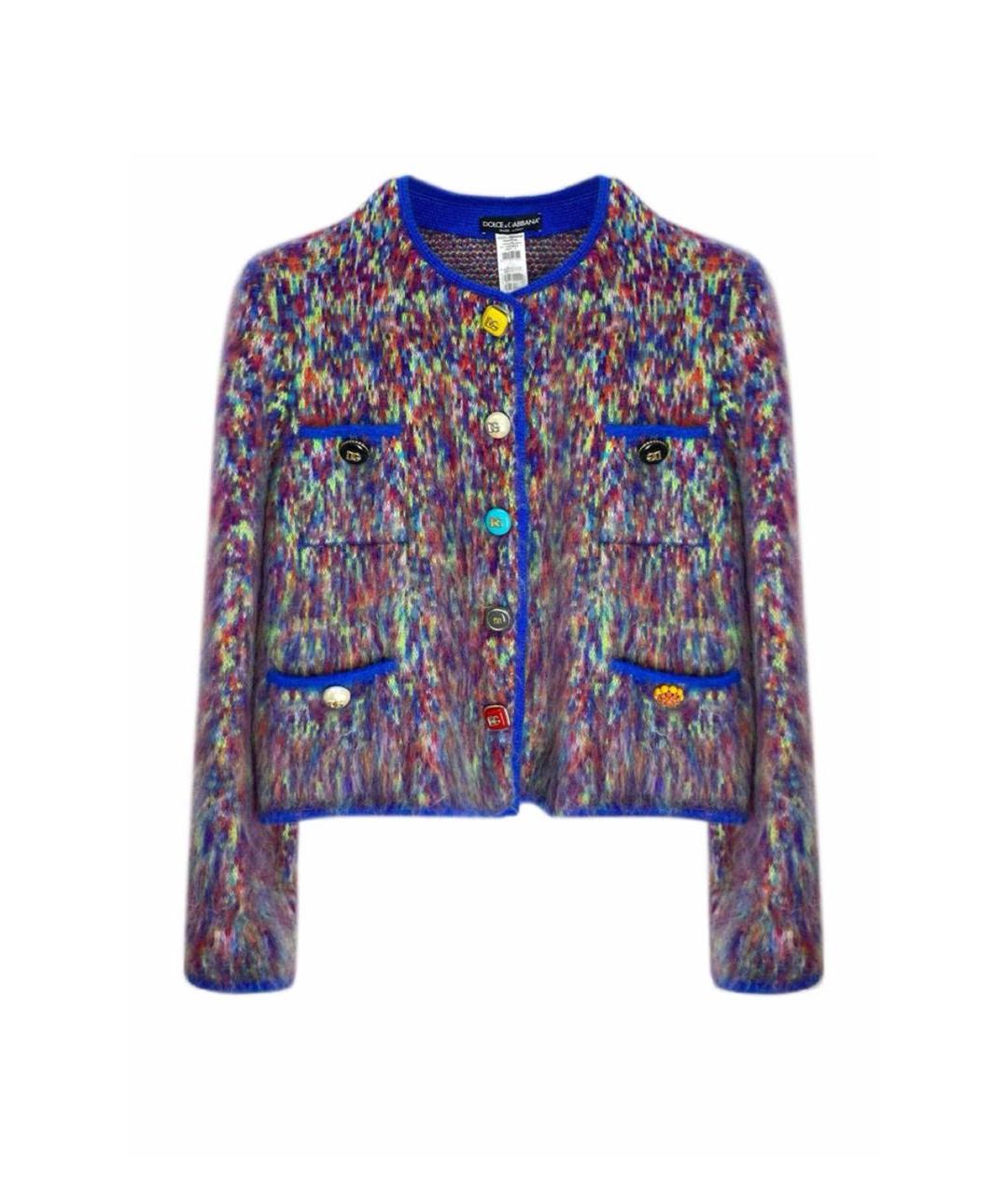 DOLCE&GABBANA Мульти шерстяной кардиган, фото 9