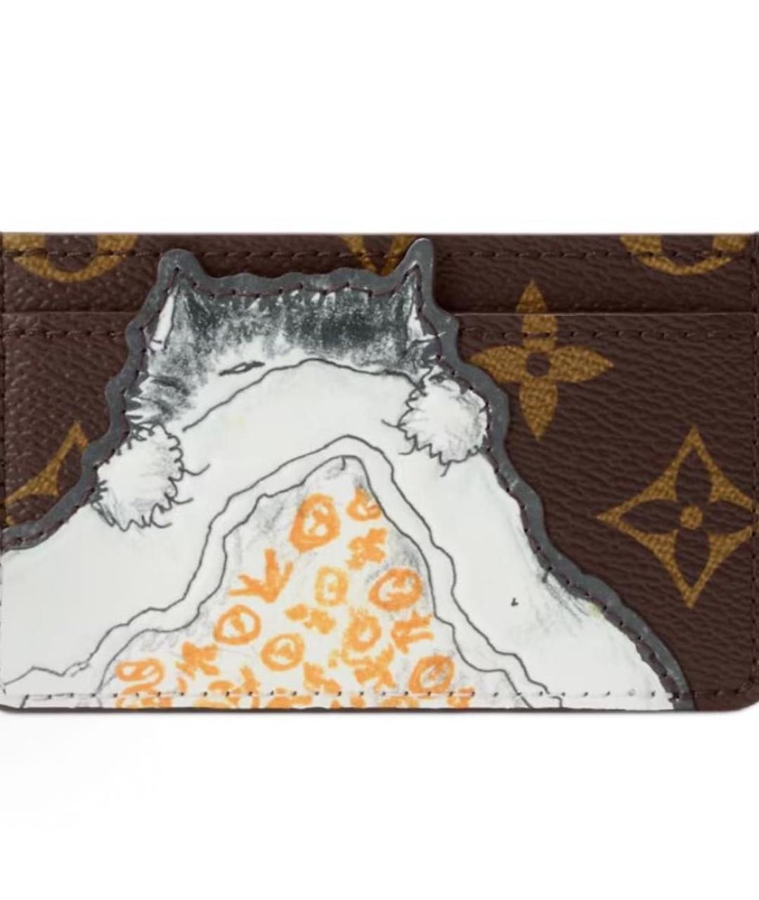 LOUIS VUITTON Коричневый кардхолдер, фото 2