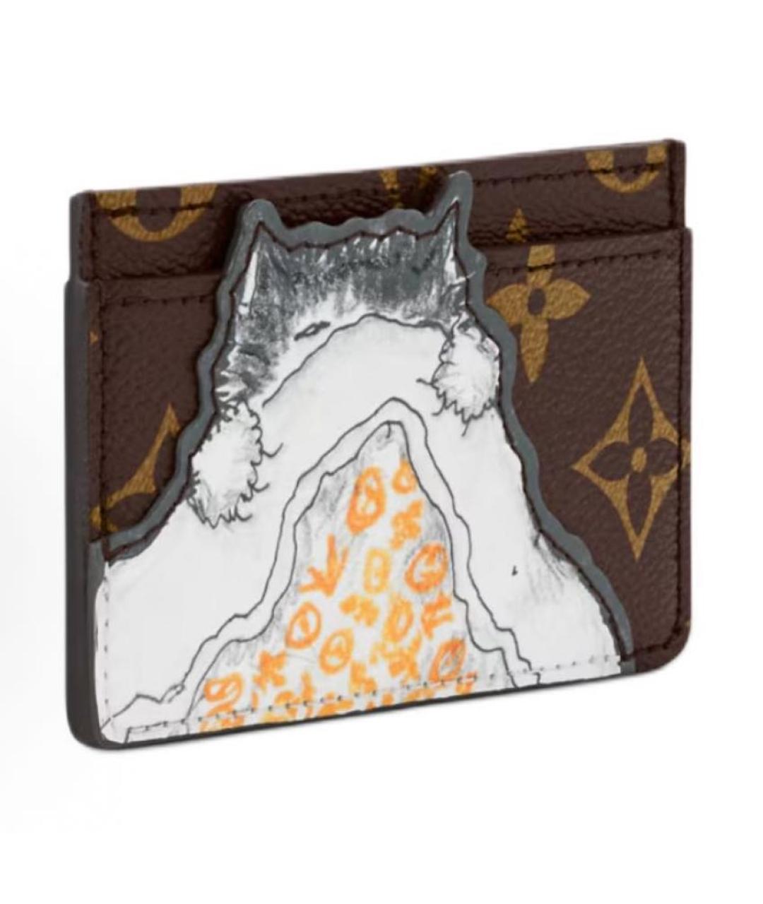 LOUIS VUITTON Коричневый кардхолдер, фото 5