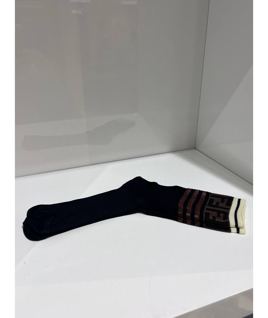 FENDI Черные носки, чулки и колготы, фото 3