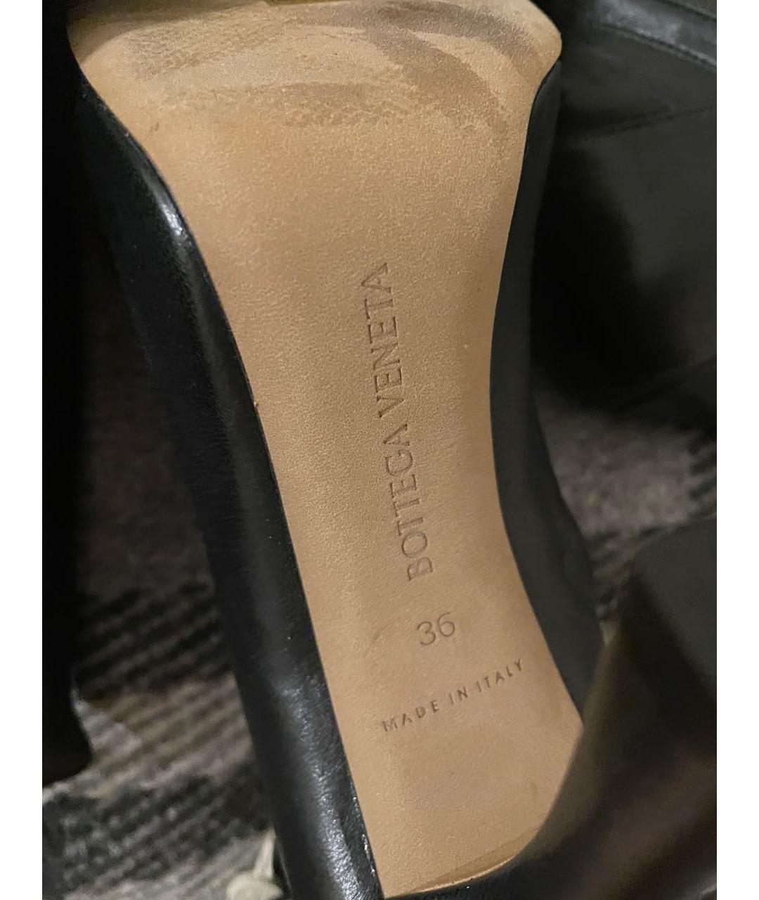 BOTTEGA VENETA Черные кожаные ботильоны, фото 5