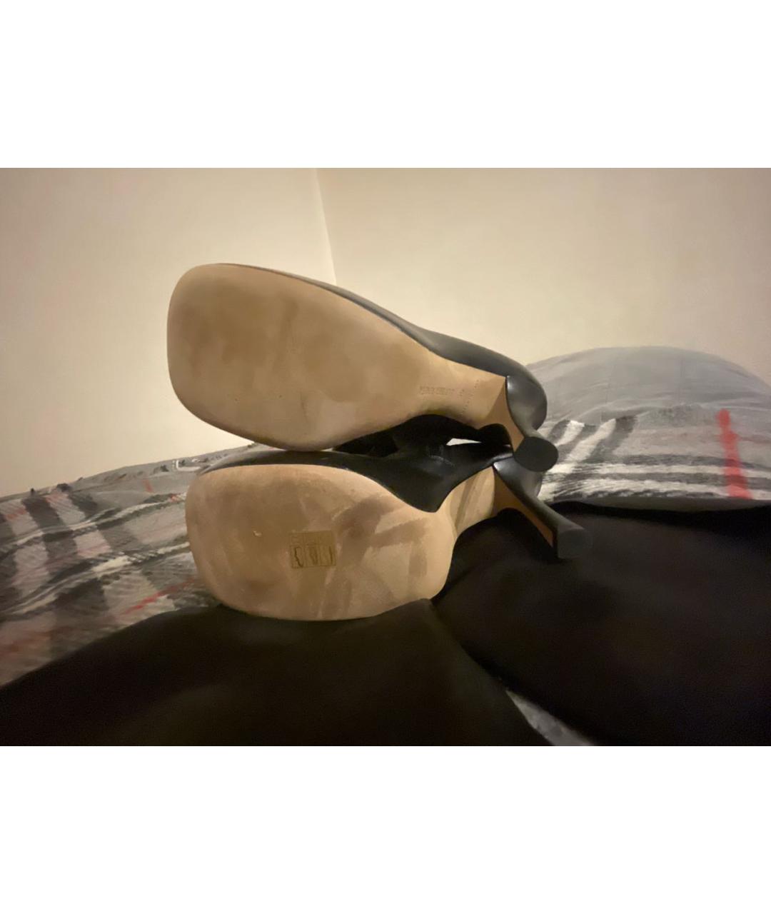 BOTTEGA VENETA Черные кожаные ботильоны, фото 7