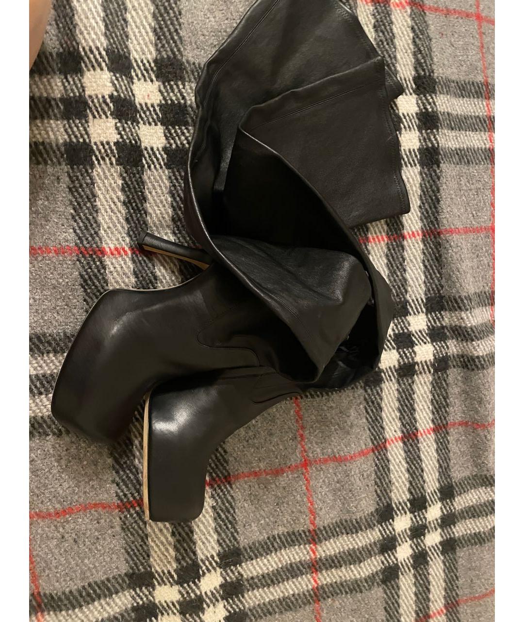 BOTTEGA VENETA Черные кожаные ботильоны, фото 3