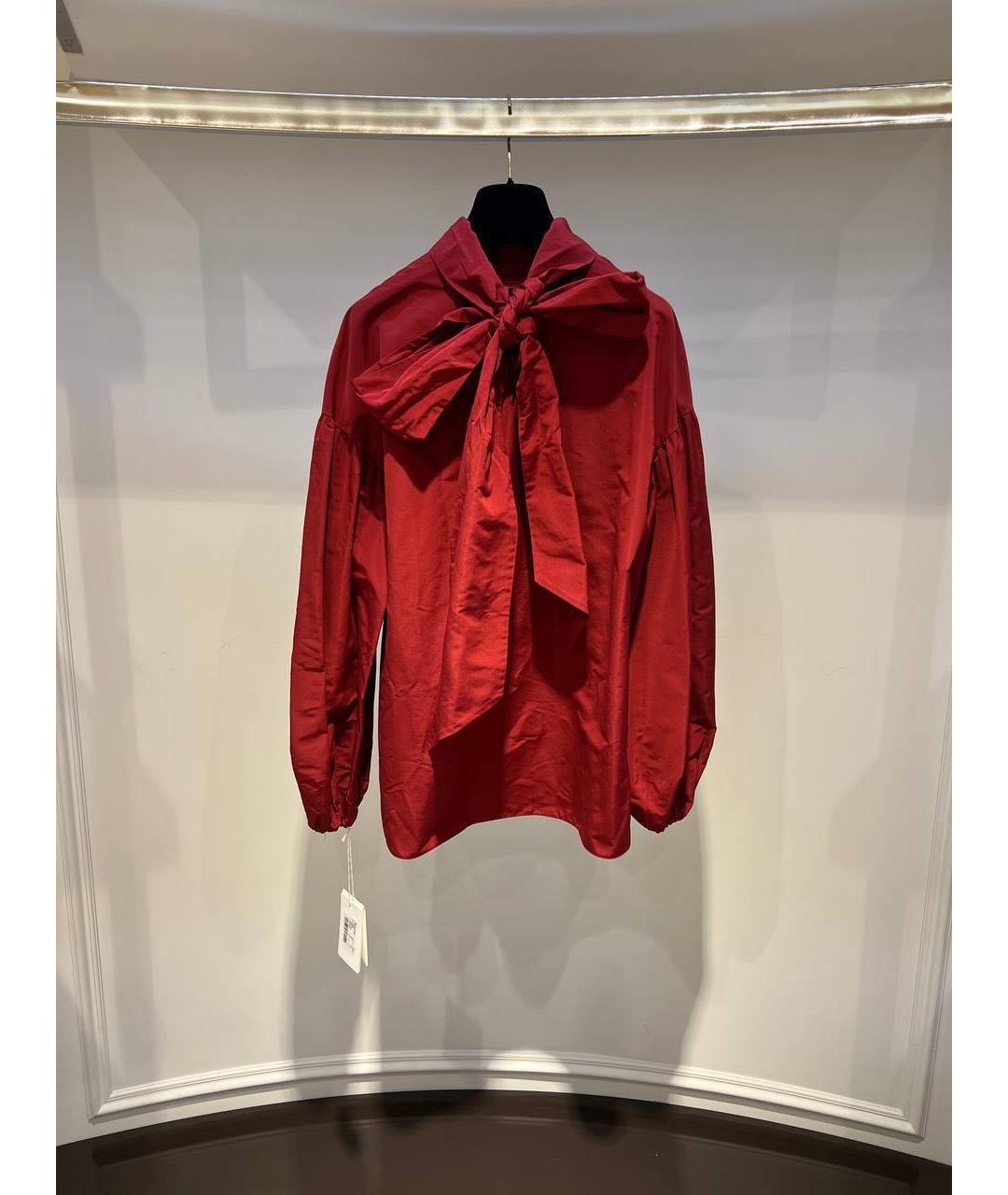 VALENTINO Красная хлопковая блузы, фото 2