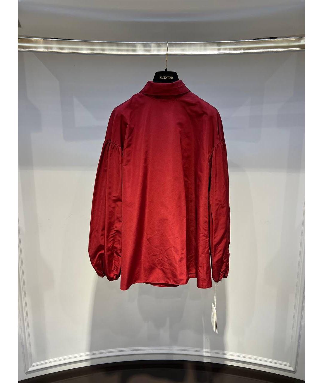 VALENTINO Красная хлопковая блузы, фото 3