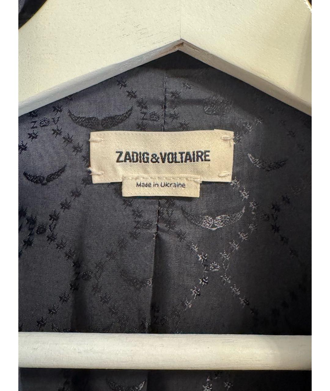 ZADIG & VOLTAIRE Темно-синий полиэстеровый жакет/пиджак, фото 4