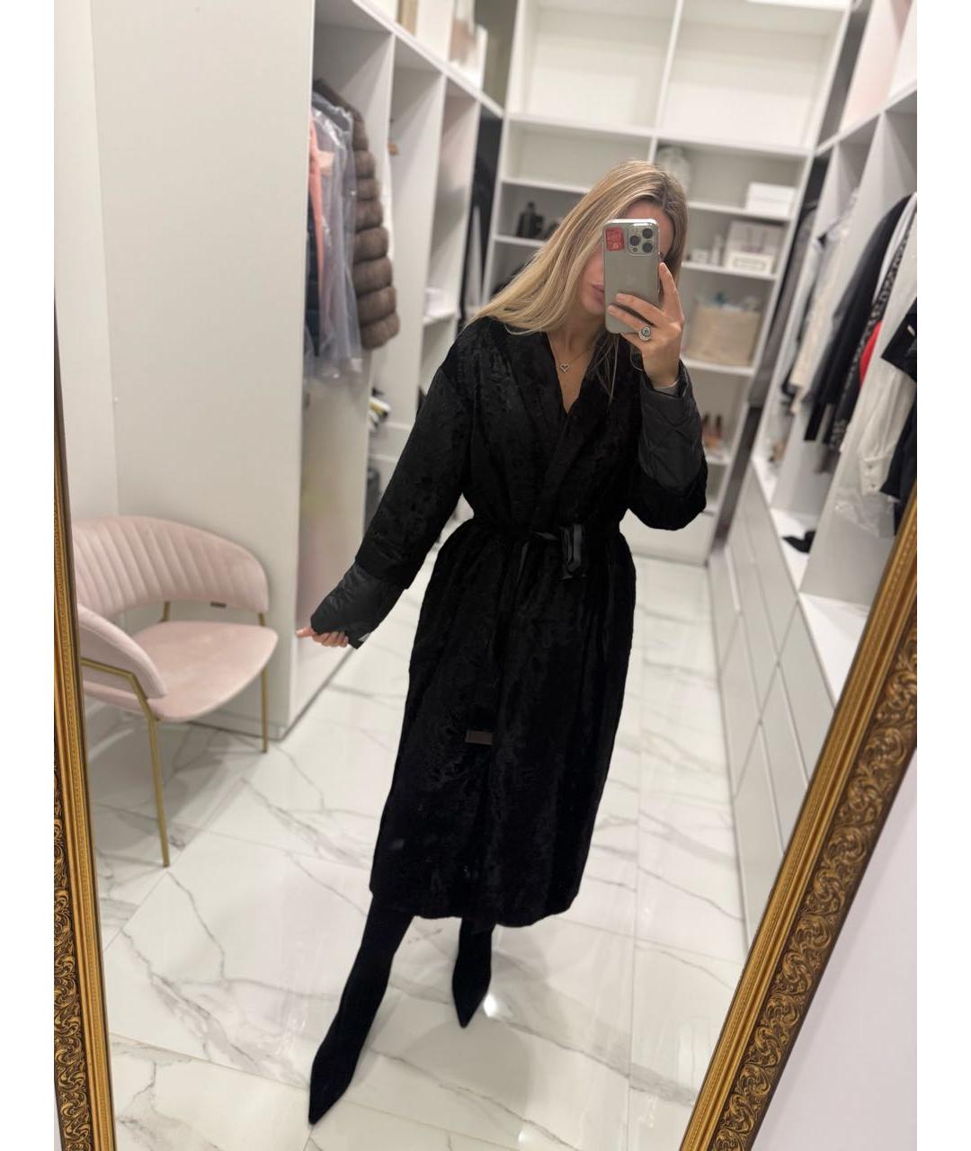 MAX MARA Черная дубленка, фото 4