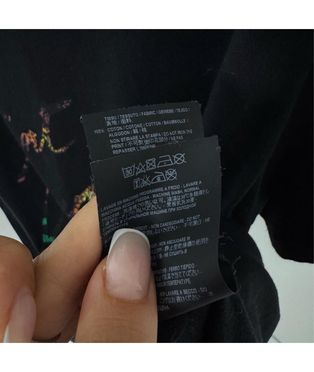 SAINT LAURENT Черная хлопковая футболка, фото 6