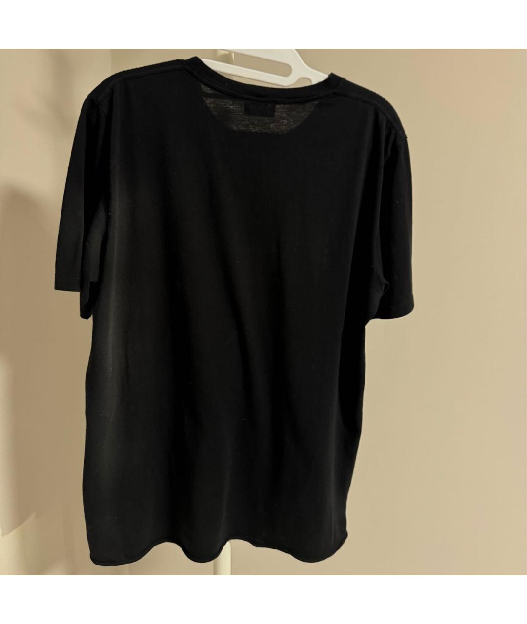 SAINT LAURENT Черная хлопковая футболка, фото 7