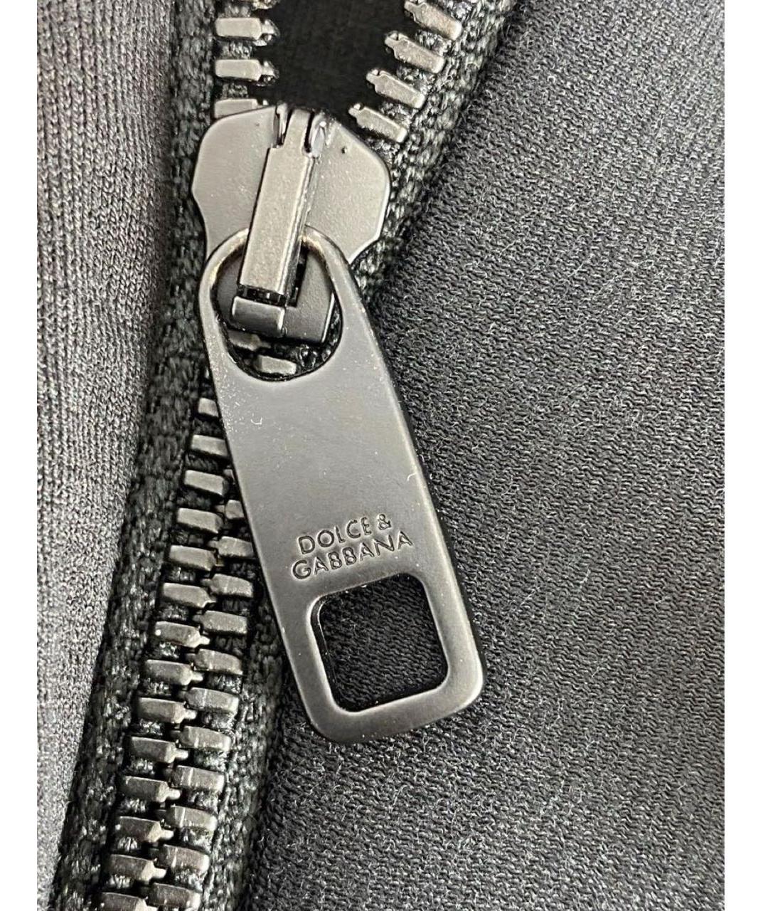 DOLCE&GABBANA Черное хлопко-эластановое платье, фото 4