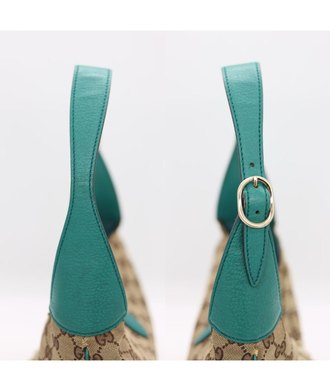 GUCCI Коричневая жаккардовая сумка через плечо, фото 4