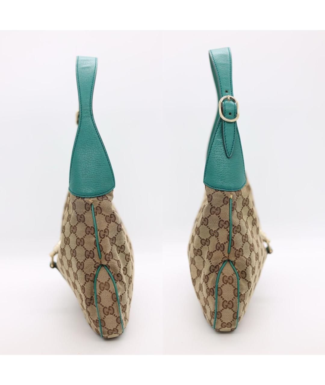 GUCCI Коричневая жаккардовая сумка через плечо, фото 3