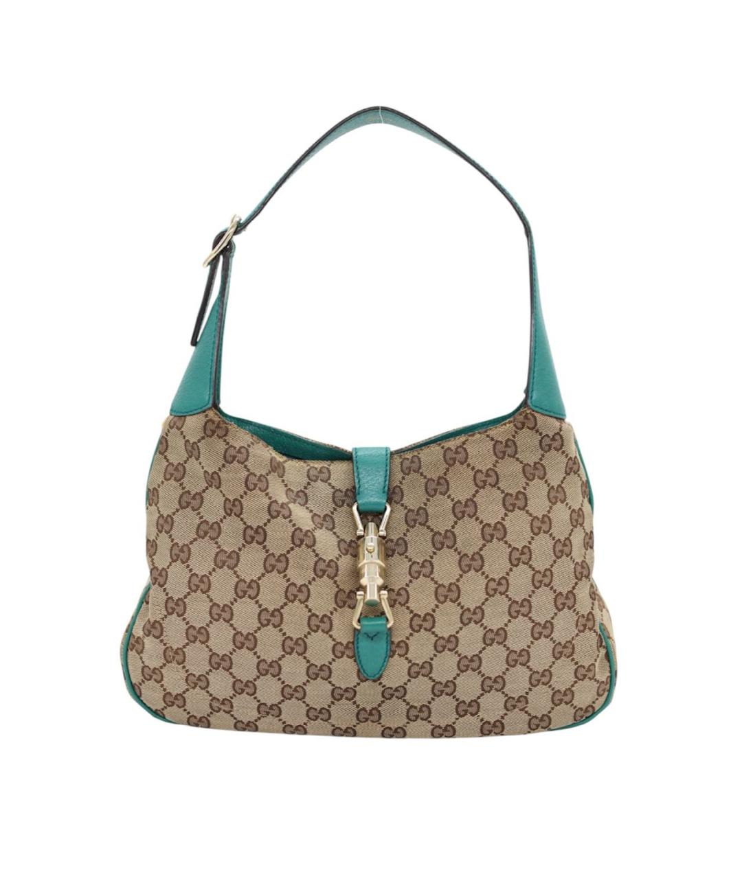 GUCCI Коричневая жаккардовая сумка через плечо, фото 9