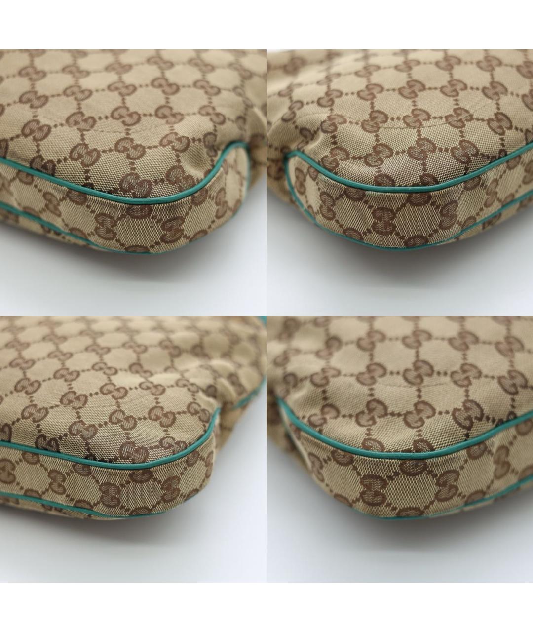 GUCCI Коричневая жаккардовая сумка через плечо, фото 5