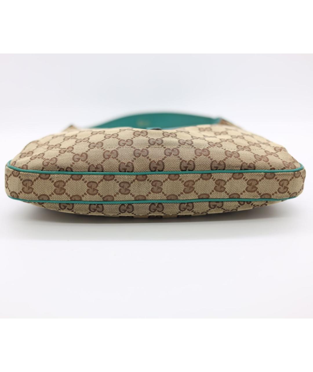 GUCCI Коричневая жаккардовая сумка через плечо, фото 6