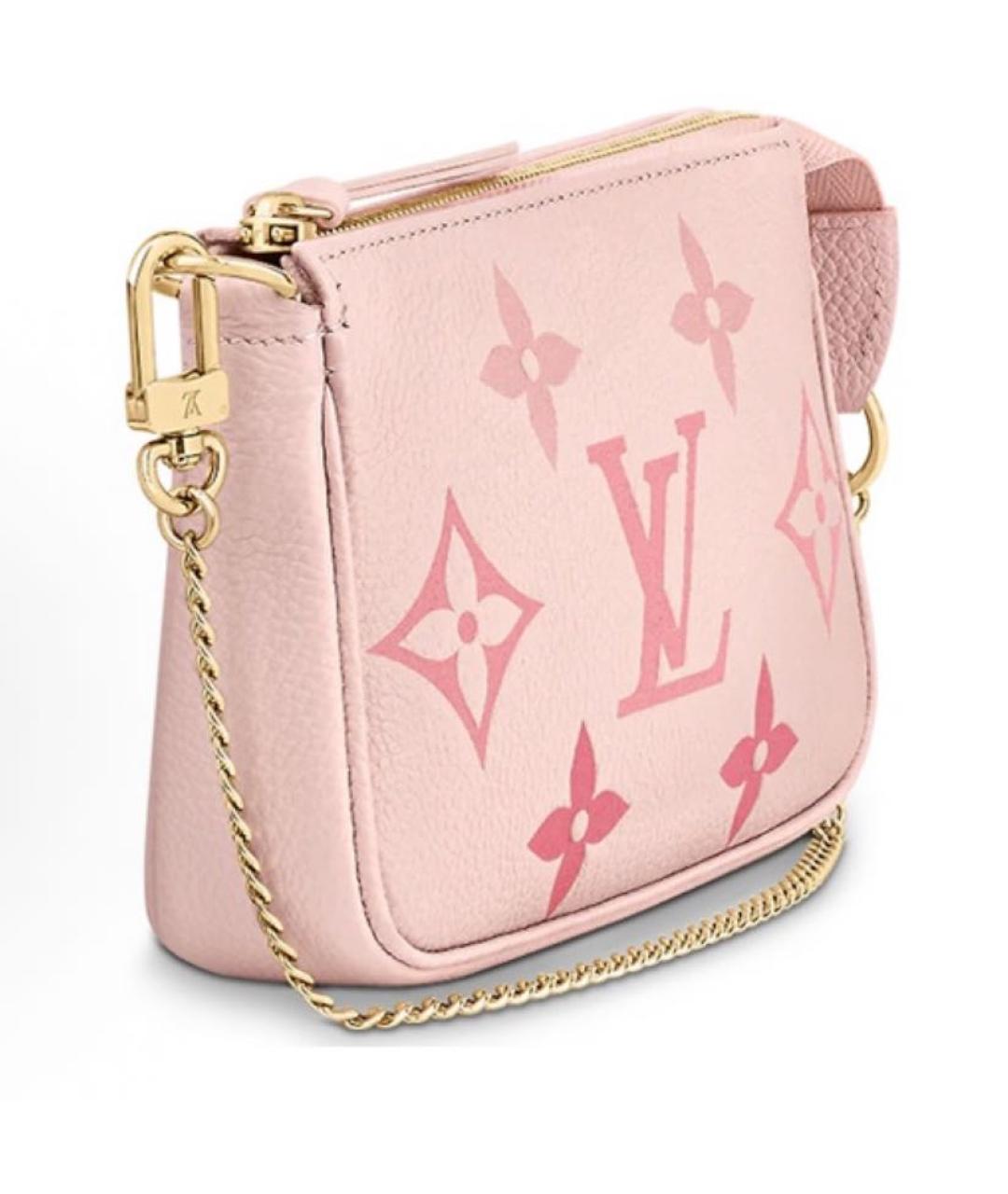 LOUIS VUITTON Розовая кожаная сумка через плечо, фото 2