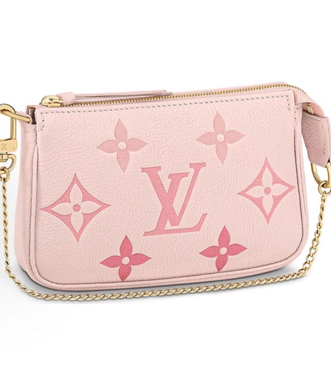 LOUIS VUITTON Розовая кожаная сумка через плечо, фото 4