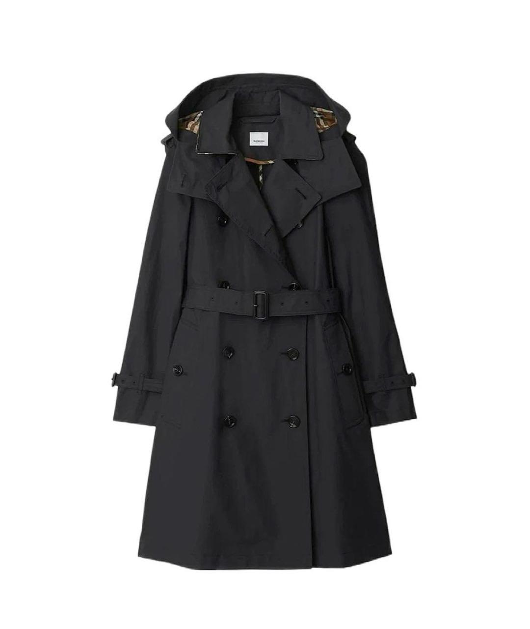 BURBERRY Черный полиэстеровый тренч/плащ, фото 1