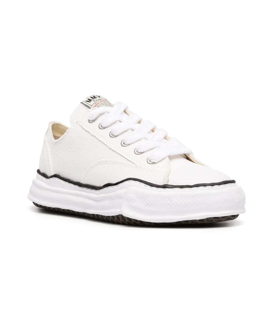 MAISON MIHARA YASUHIRO Белые текстильные кеды, фото 2