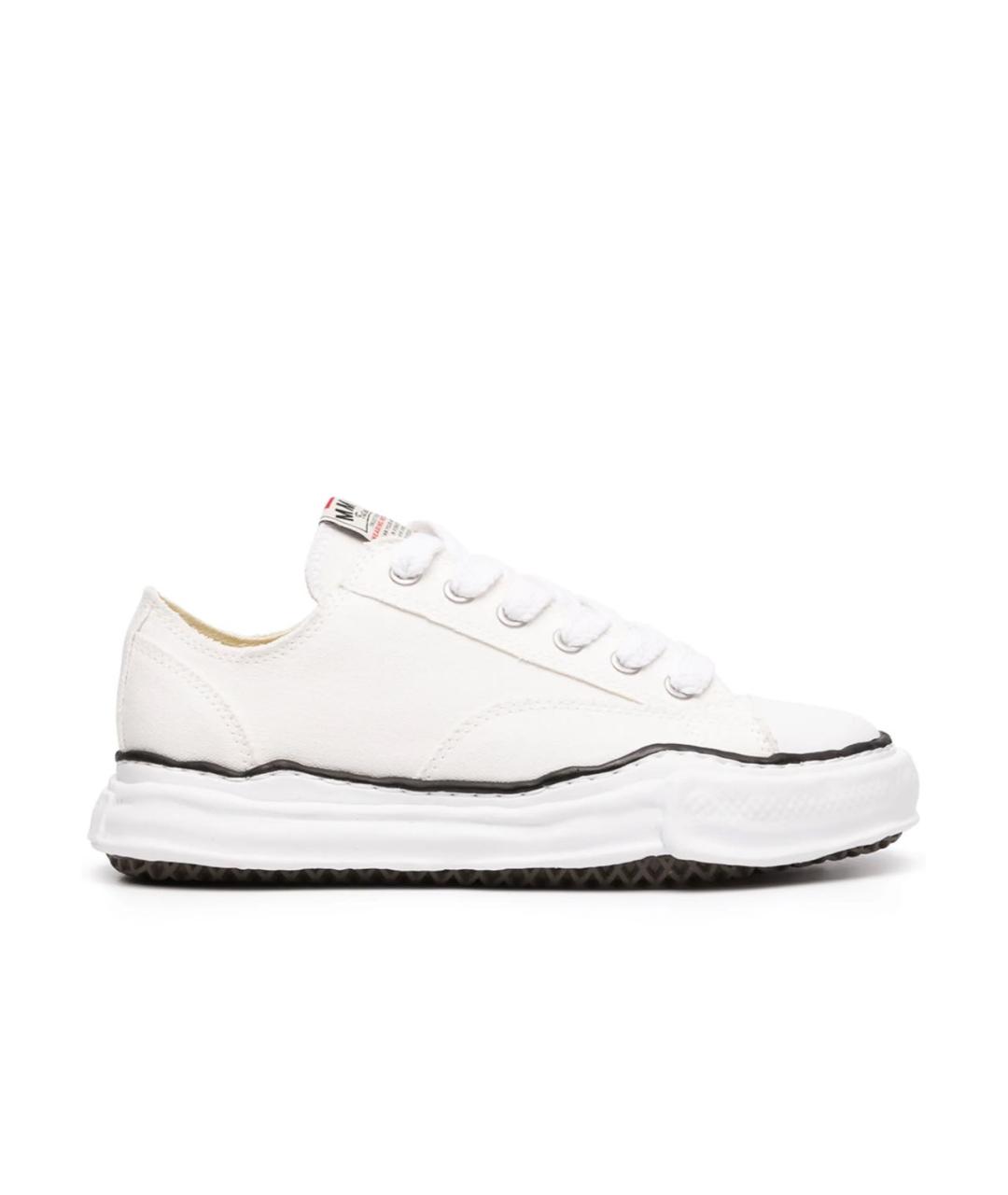 MAISON MIHARA YASUHIRO Белые текстильные кеды, фото 1