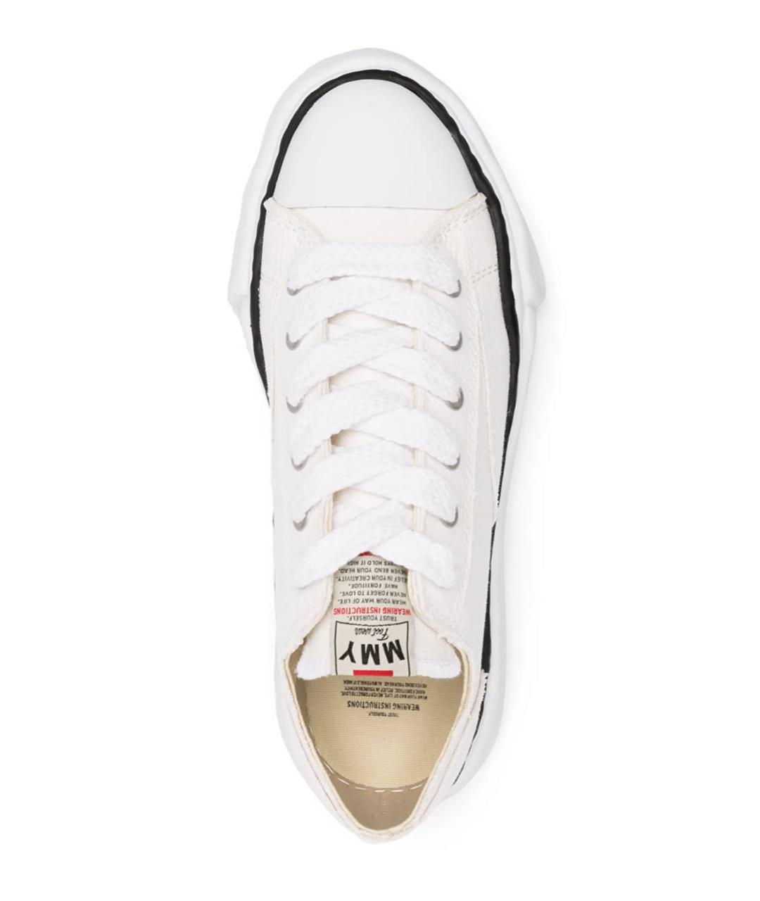 MAISON MIHARA YASUHIRO Белые текстильные кеды, фото 3