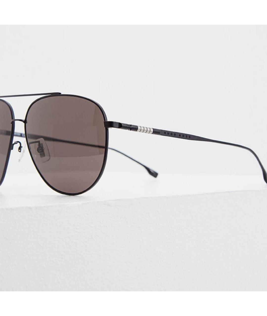 HUGO BOSS Черные металлические солнцезащитные очки, фото 3