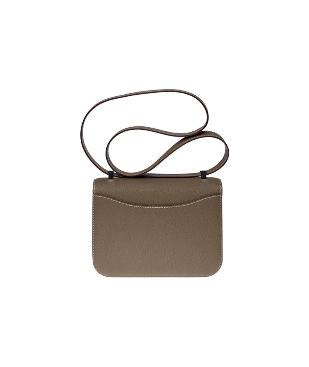 HERMES Коричневая кожаная сумка через плечо, фото 4