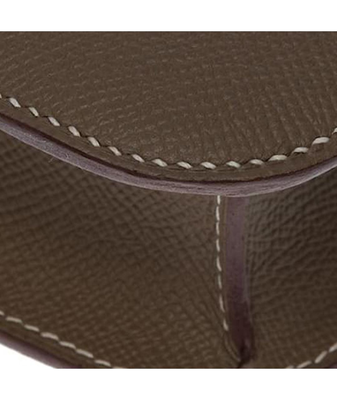 HERMES Коричневая кожаная сумка через плечо, фото 9