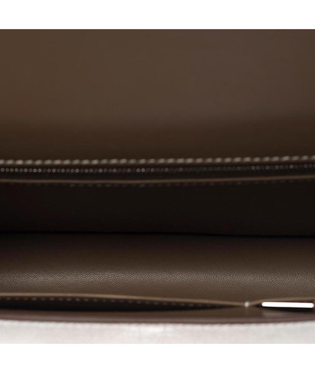 HERMES Коричневая кожаная сумка через плечо, фото 8