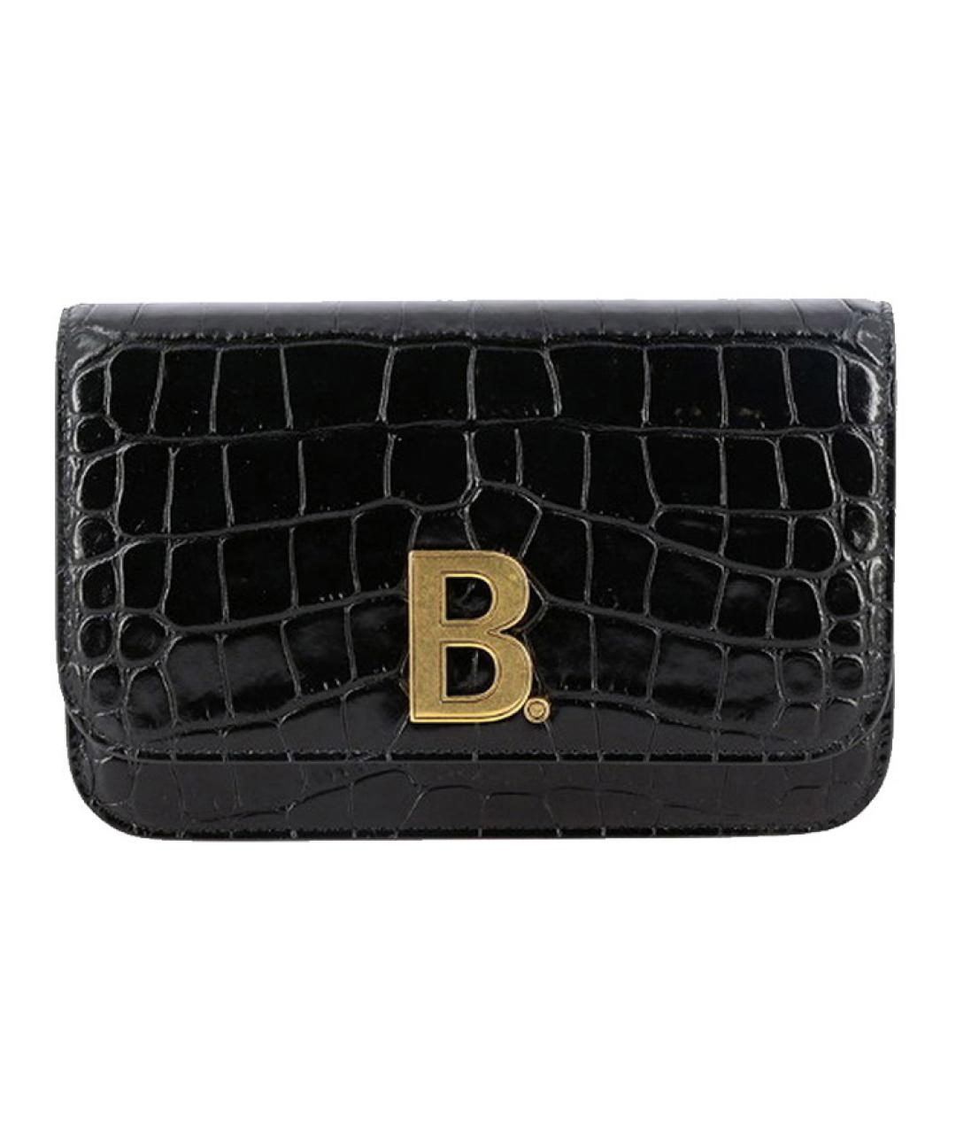 BALENCIAGA Черная кожаная сумка через плечо, фото 1