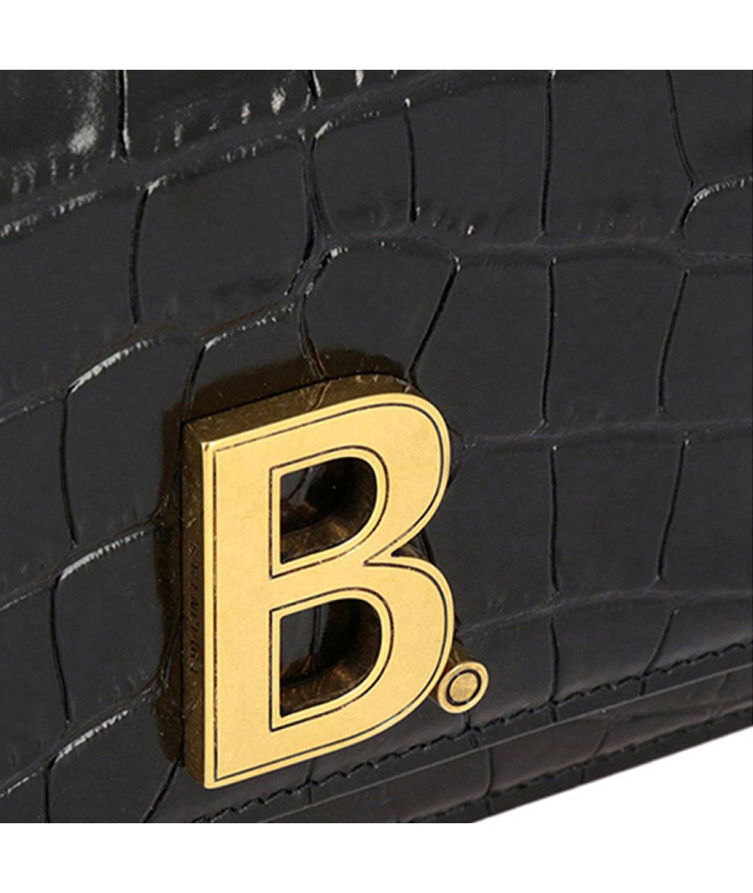 BALENCIAGA Черная кожаная сумка через плечо, фото 4