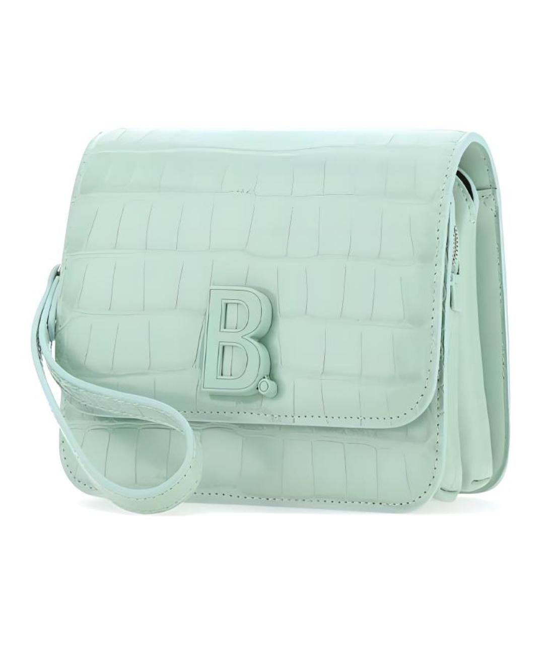 BALENCIAGA Бирюзовая кожаная сумка через плечо, фото 2