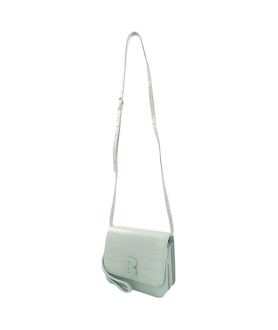 BALENCIAGA Бирюзовая кожаная сумка через плечо, фото 4