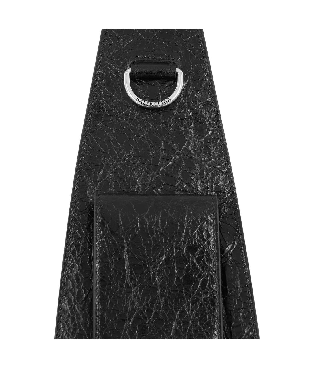 BALENCIAGA Черная кожаная сумка через плечо, фото 8